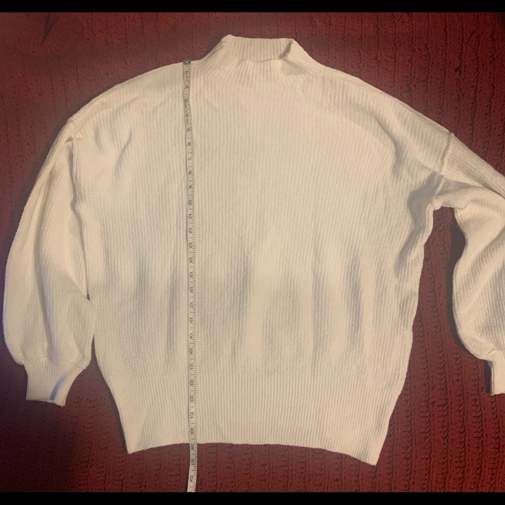 Oversized white sweater